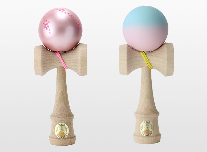 けん玉「大空」桜 -パールピンク/競技用けん玉「大空」Matte水色＆ピンク